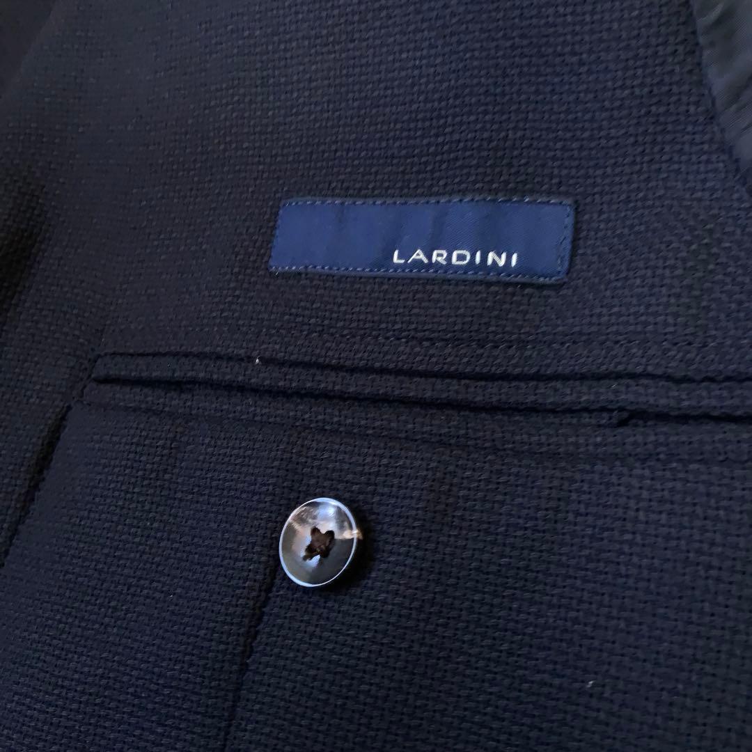 LARDINI ラルディーニ ウール ホップサック ジャケット 44ネイビー伊製