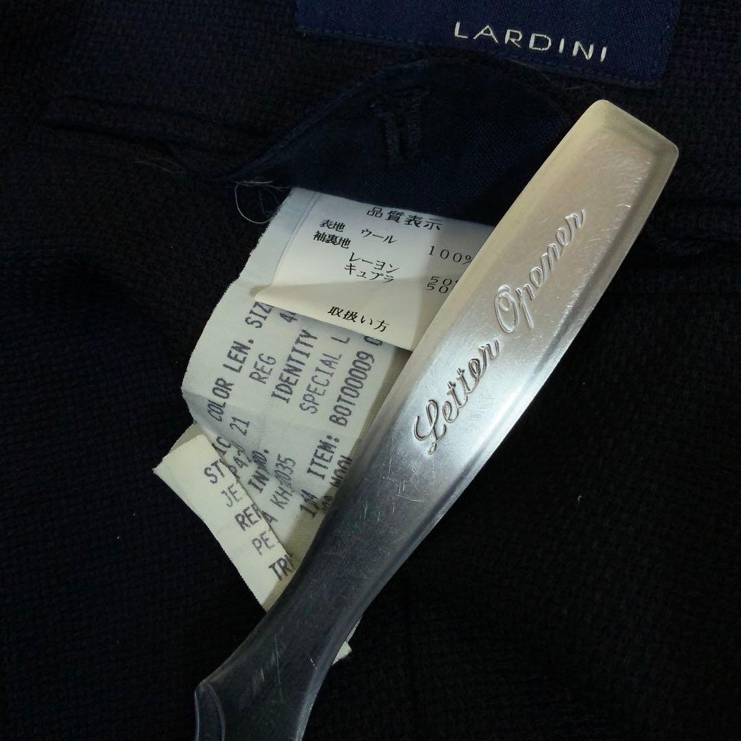 LARDINI ラルディーニ ウール ホップサック ジャケット 44ネイビー伊製
