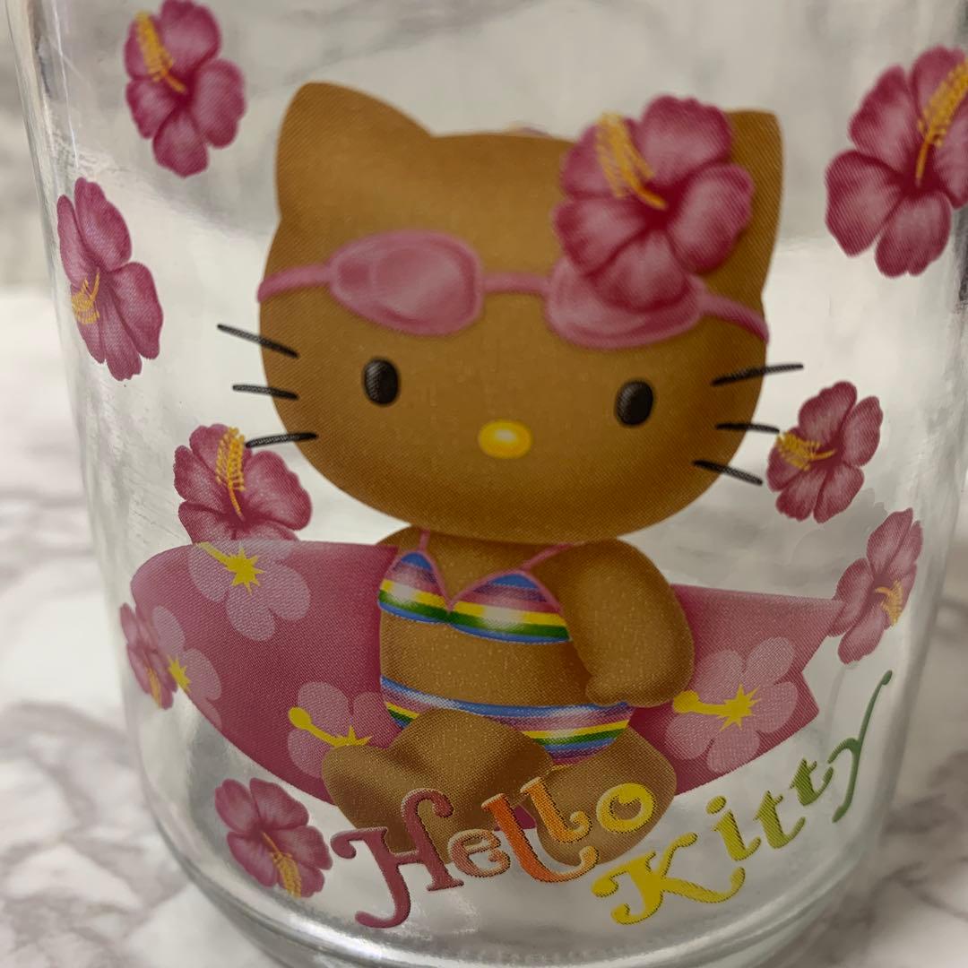 Sanrio Hello kitty カオハナ　日焼けサーフィンキティ　ガラス瓶