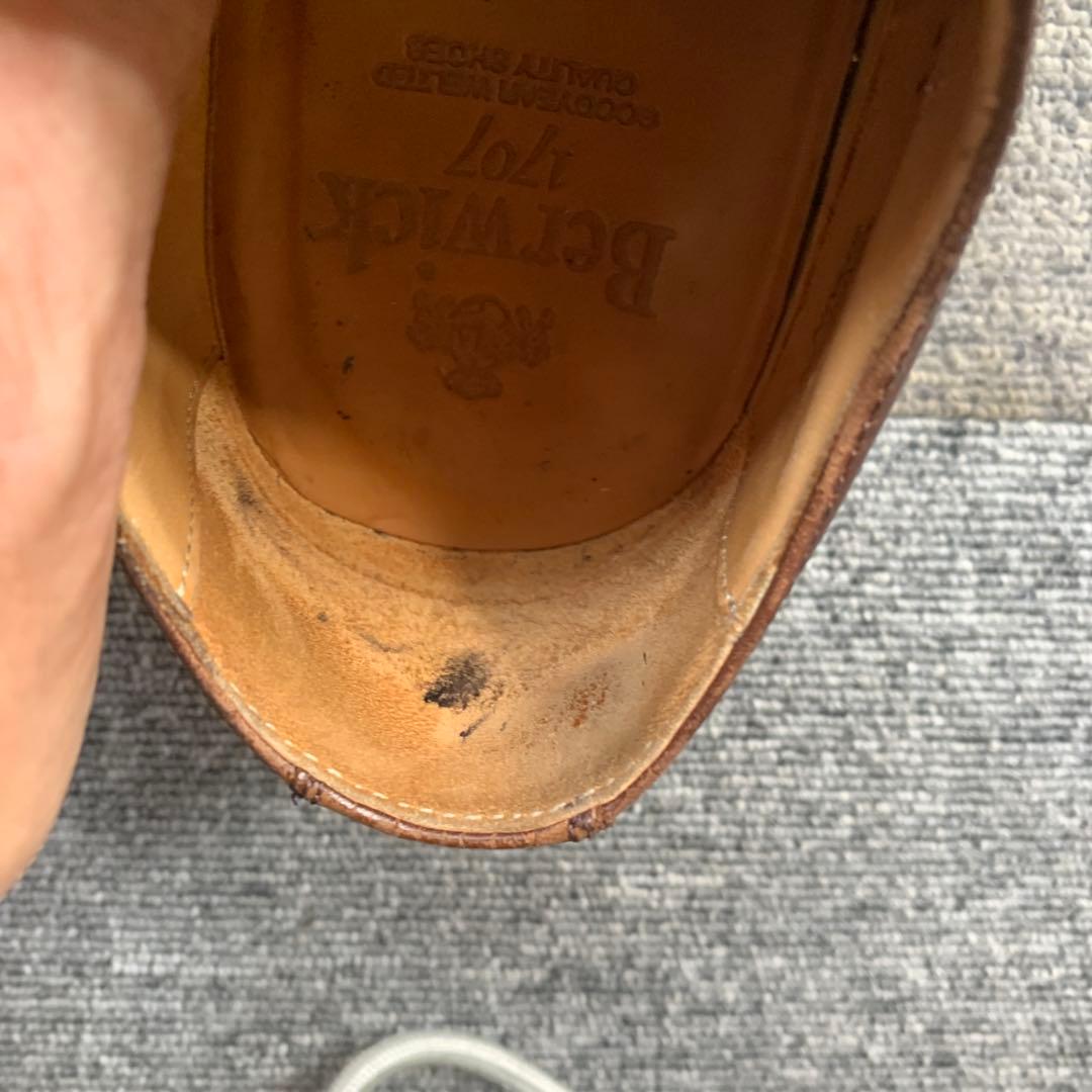 Berwick 707 ブラウンレザーシューズ　サイズ　25センチ　6.5インチ