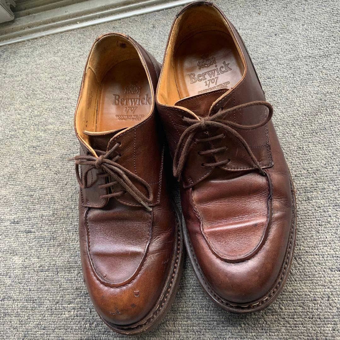 Berwick 707 ブラウンレザーシューズ　サイズ　25センチ　6.5インチ