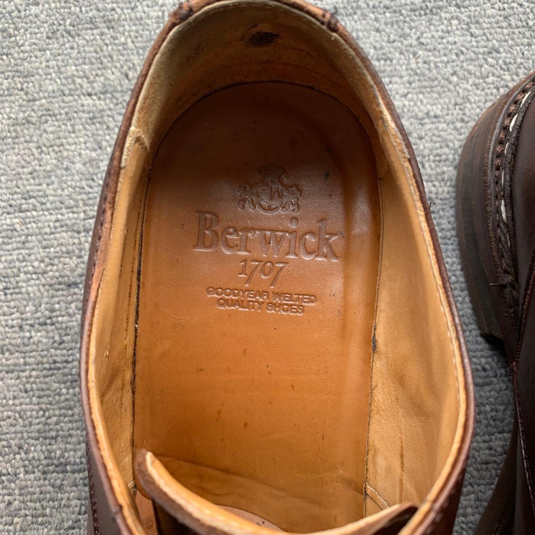Berwick 707 ブラウンレザーシューズ　サイズ　25センチ　6.5インチ