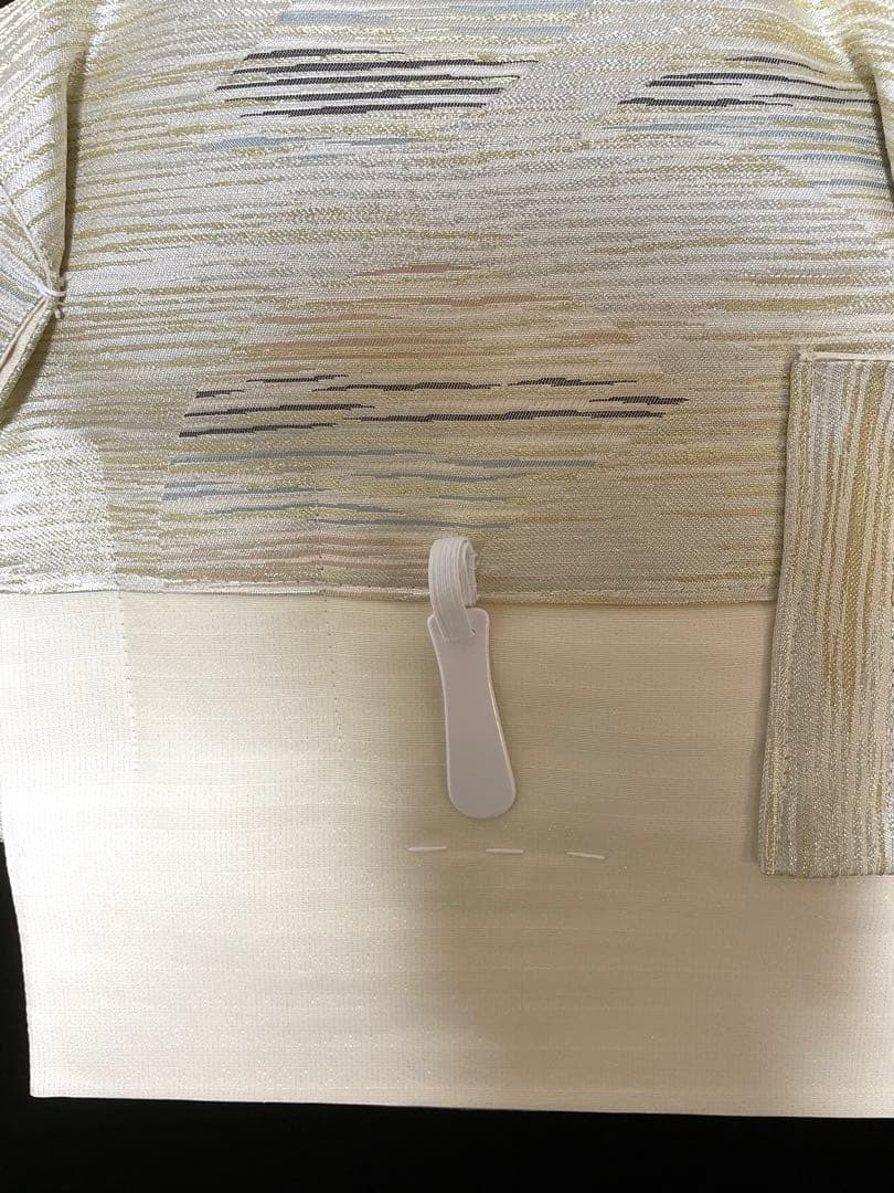 ♦️逸品　正絹　幾何学丸模様　洒落袋の作り帯