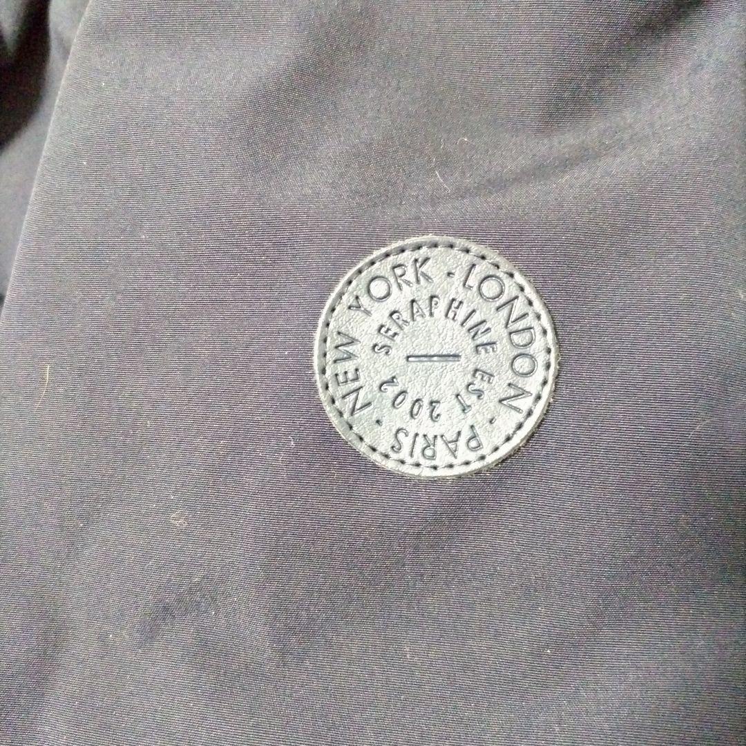 セラフィン Sサイズ 紺モッズコート フード付き（マタニティ抱っこ紐対応）