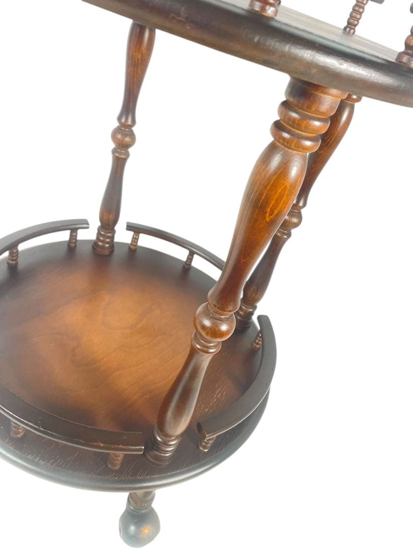 HR677 【レアデザイン】シャビー　古い飛騨産業　キッチンワゴン　テーブル