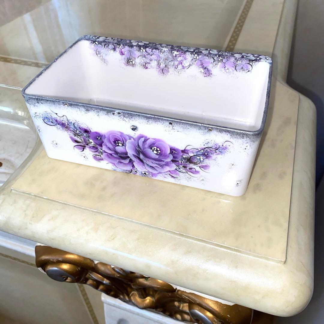 財布　ポット　ステンレスボトル　他　薔薇　手描き　トールペイント