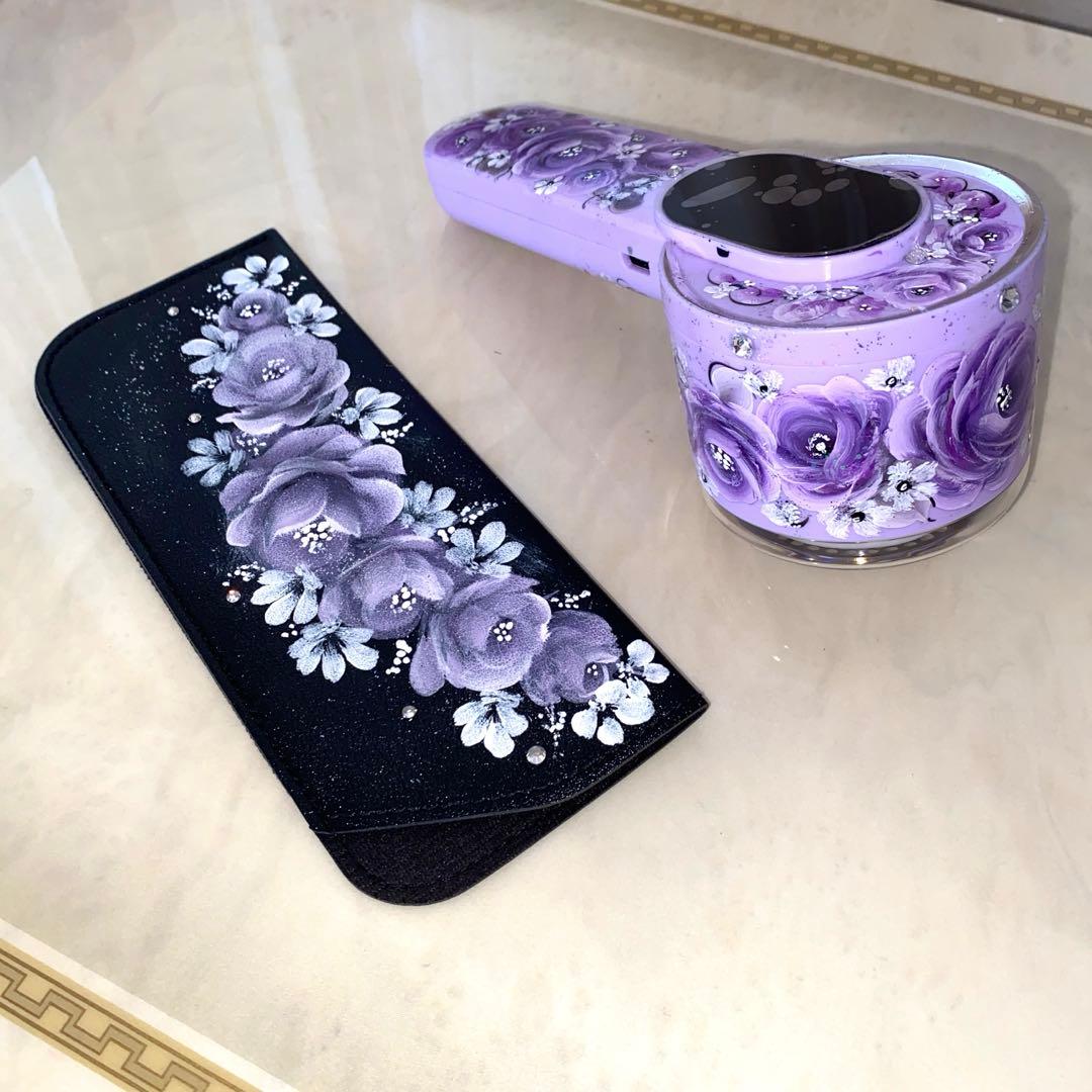 財布　ポット　ステンレスボトル　他　薔薇　手描き　トールペイント