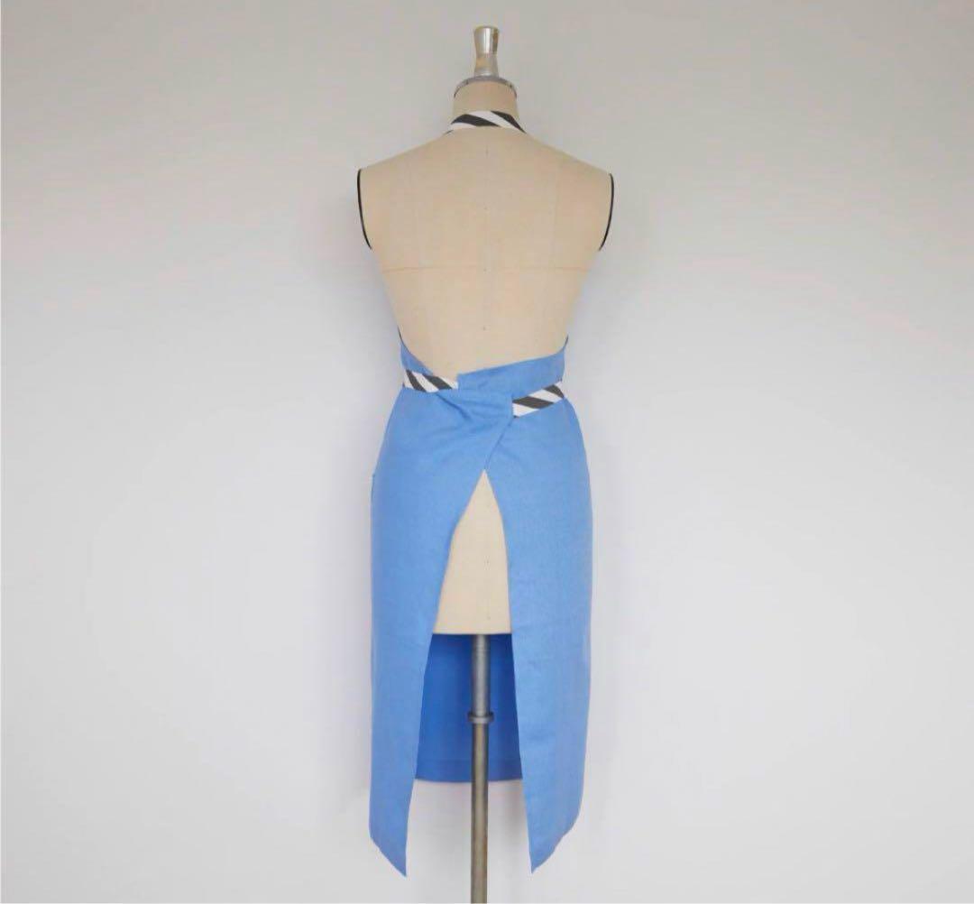 【完売品】タキマキ　エプロン　ブルー