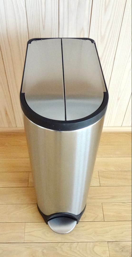 シンプルヒューマン ゴミ箱 スリム 18L シルバー ゴミ袋付き