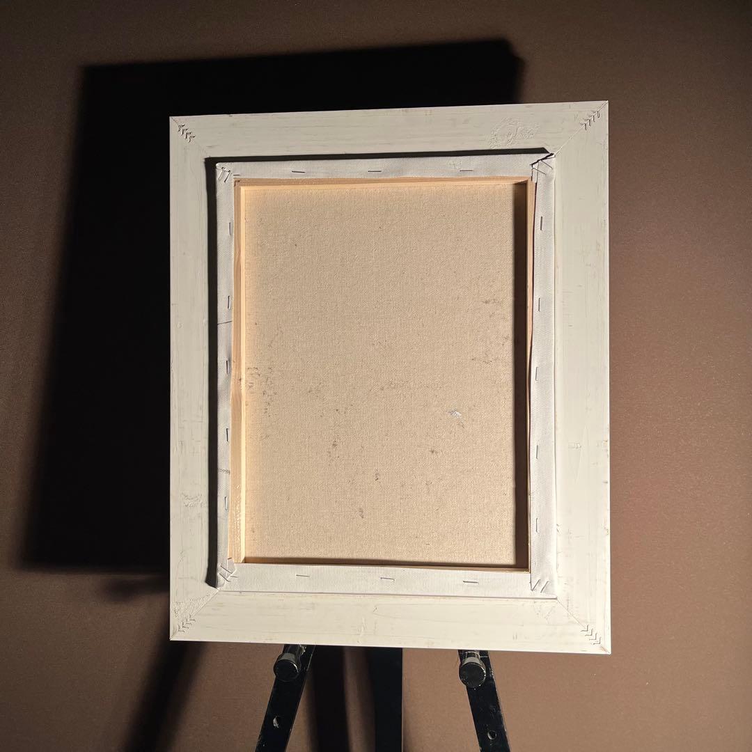 手書き油絵 パリの風景 ムーラン・ルージュの風車 額付 肉筆絵画 油彩画