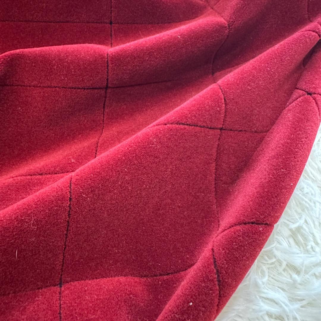 ミナペルホネン✨モスタイル ポンチョ ボルドー ワインレッド