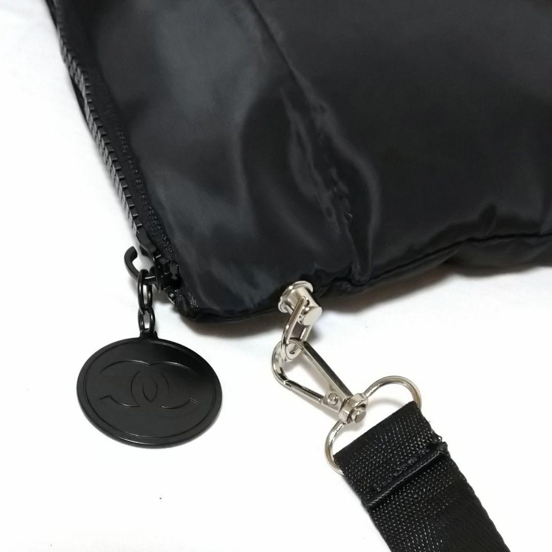 シャネル ショルダー ふんわり ナイロン ポーチ 非売品 黒 CHANEL