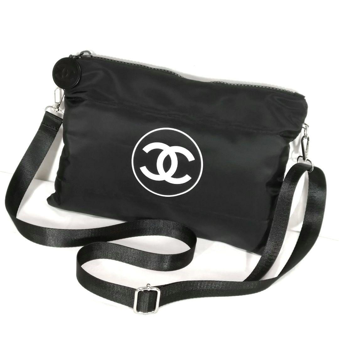 シャネル ショルダー ふんわり ナイロン ポーチ 非売品 黒 CHANEL
