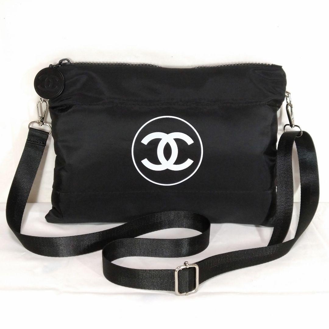 シャネル ショルダー ふんわり ナイロン ポーチ 非売品 黒 CHANEL