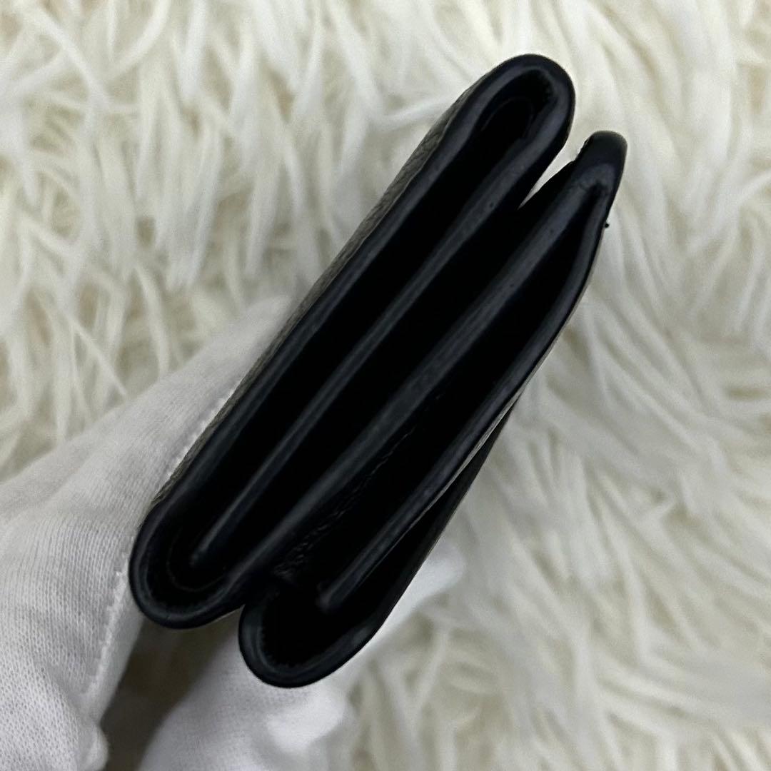【極美品】BALENCIAGA ペーパーミニウォレット 三つ折り財布 ブラック