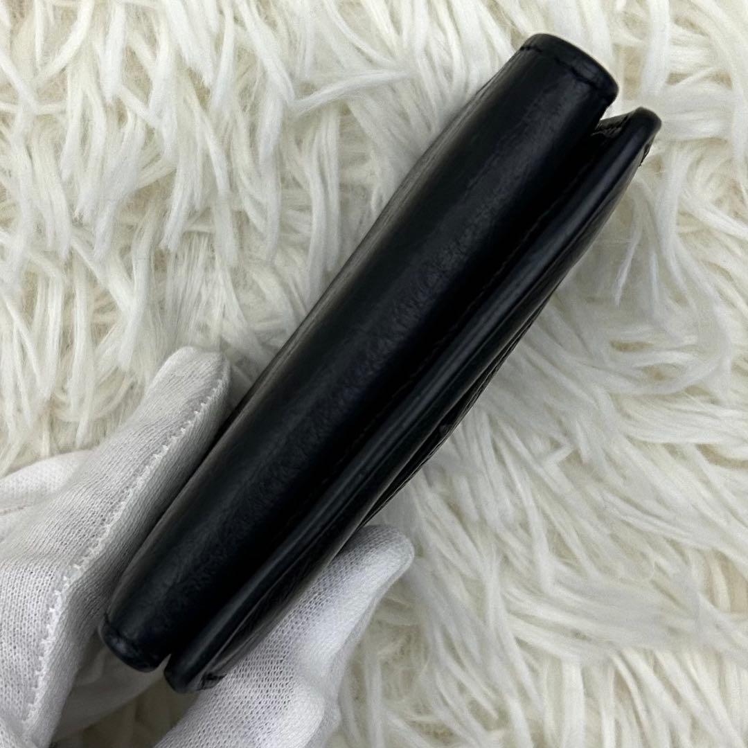 【極美品】BALENCIAGA ペーパーミニウォレット 三つ折り財布 ブラック