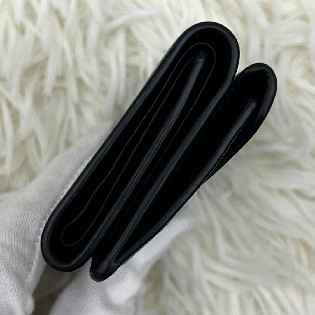 【極美品】BALENCIAGA ペーパーミニウォレット 三つ折り財布 ブラック