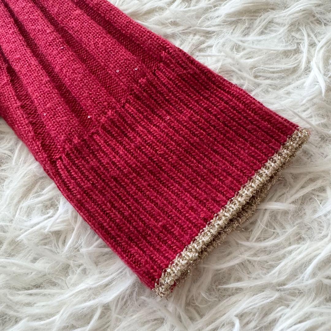 【マークアンドロナ】24年製　Cristina Glam Fur Sweater