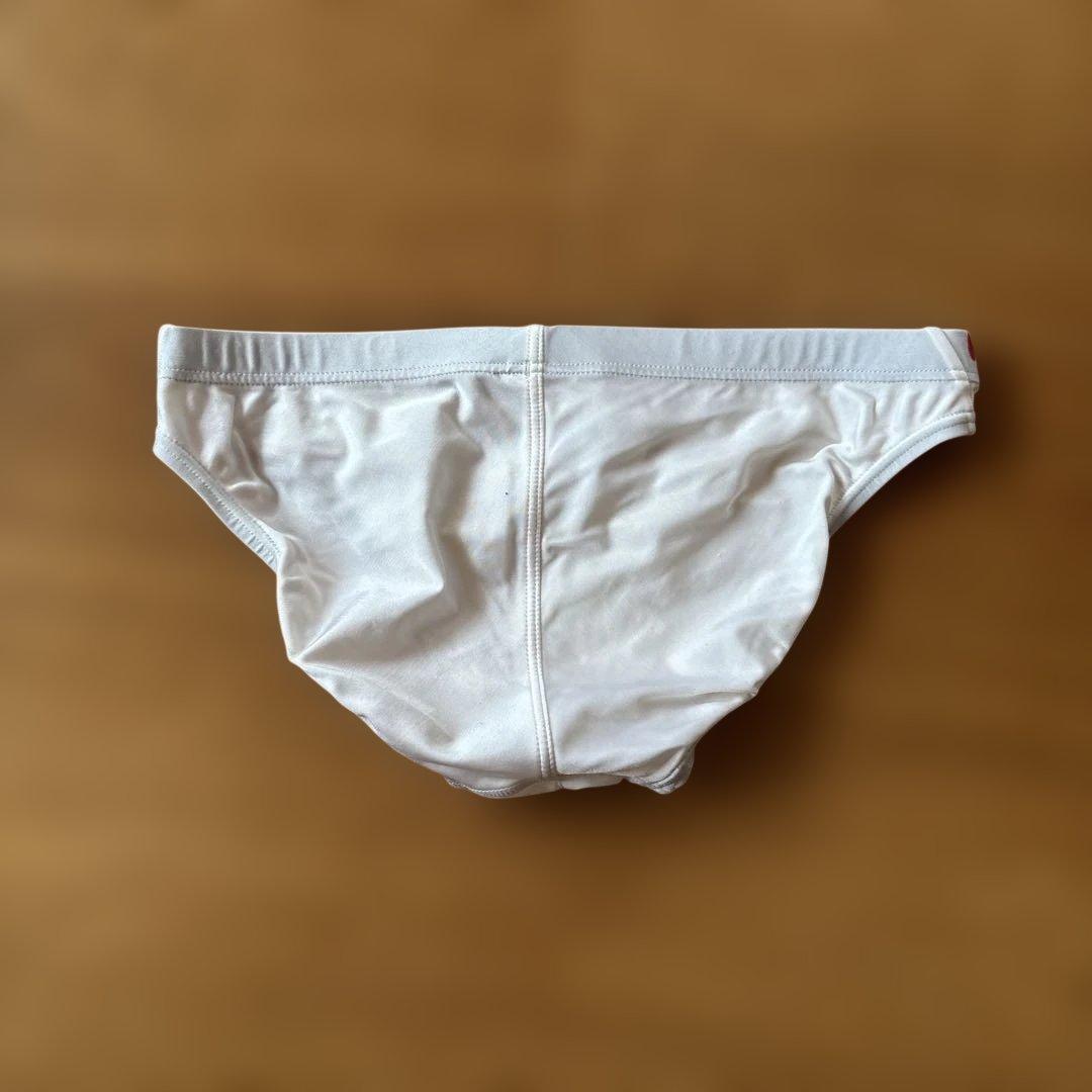 I*o様 メンズ　競泳水着　着用注意　レア　白　アシックス　p2？