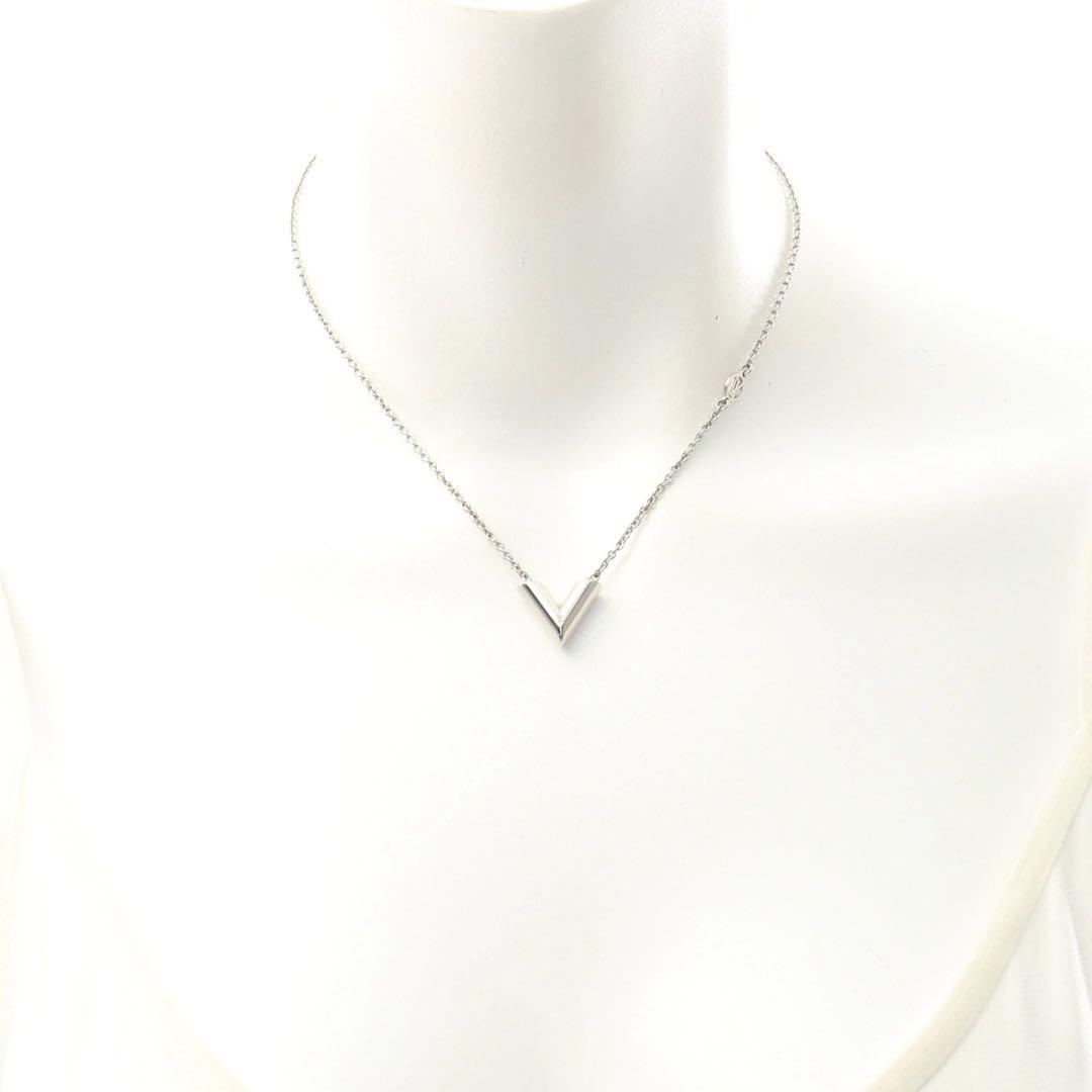 【極美品】ルイヴィトン エセンシャルV ネックレス シルバー LE0281