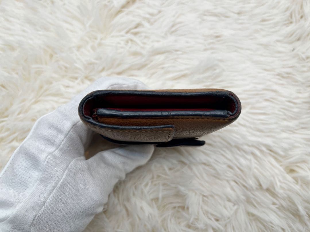 ✨美品✨ロエベ　三つ折り財布　トライフォールドウォレット　ブラウン　アナグラム