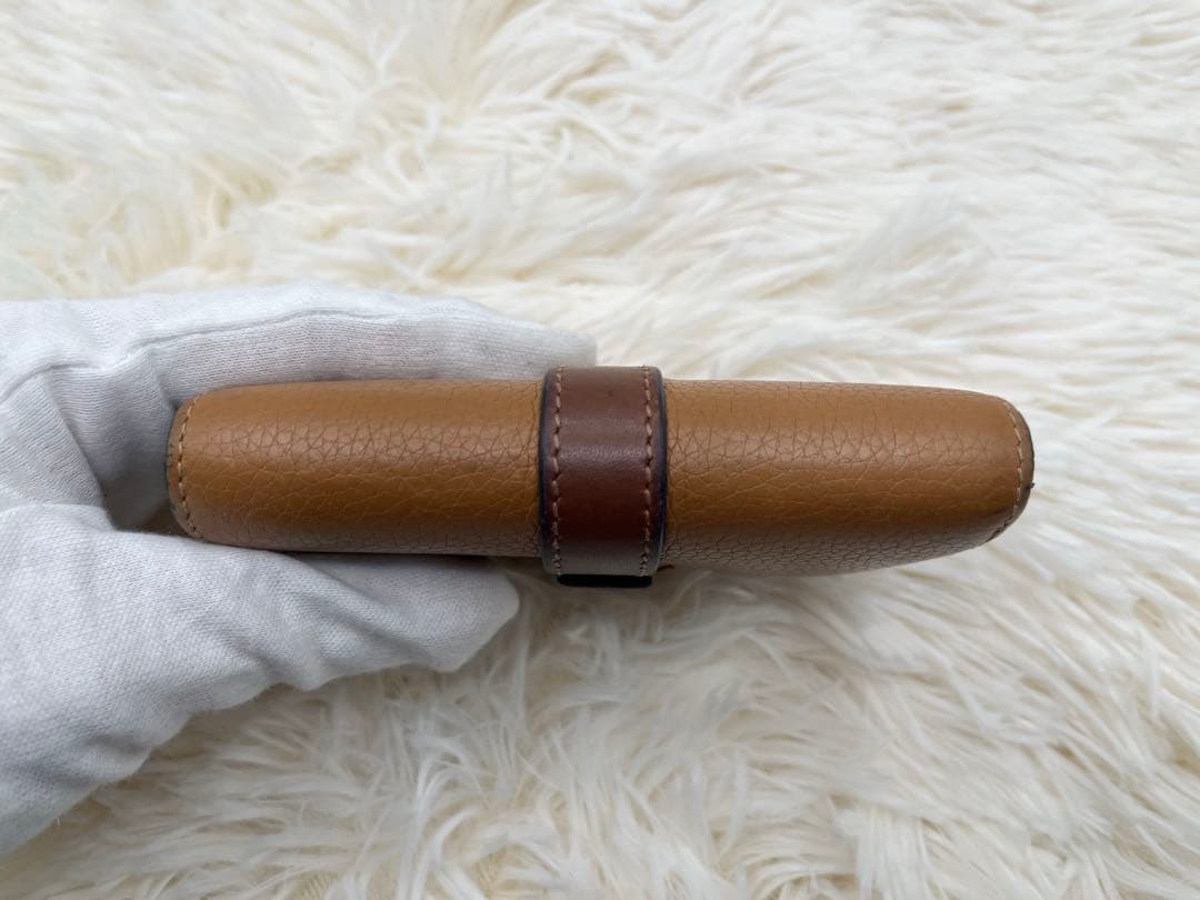 ✨美品✨ロエベ　三つ折り財布　トライフォールドウォレット　ブラウン　アナグラム