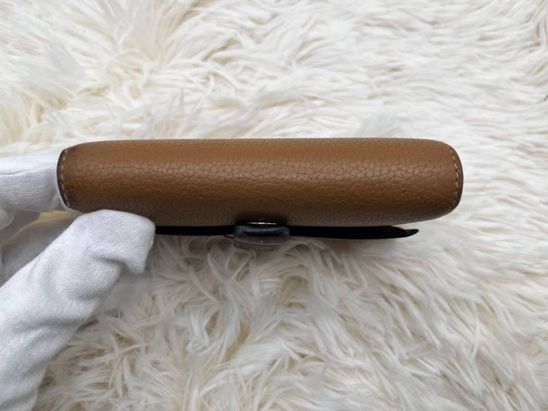 ✨美品✨ロエベ　三つ折り財布　トライフォールドウォレット　ブラウン　アナグラム