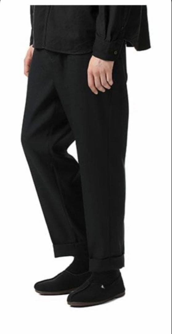 新品未使用　SOPNET. 黒 スラックス フロントタック Dリング付き