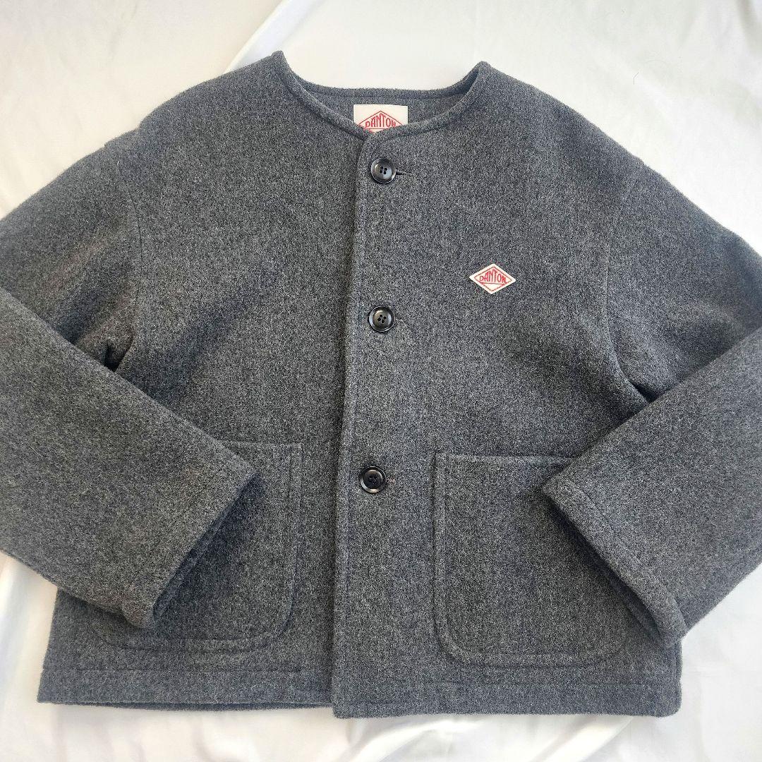 DANTON☆ダントン☆ウールライトパイル ウールモッサ カラーレスジャケット