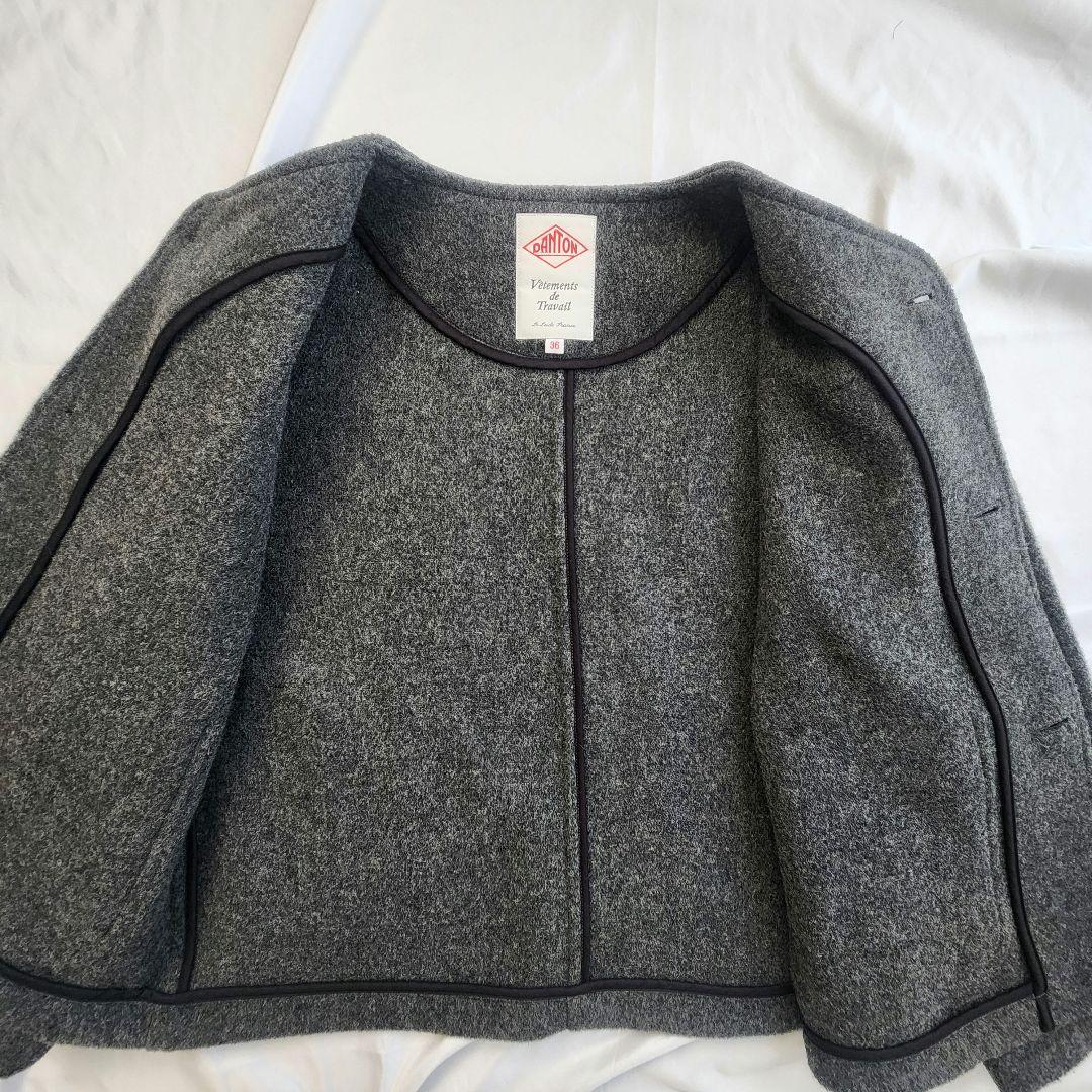 DANTON☆ダントン☆ウールライトパイル ウールモッサ カラーレスジャケット