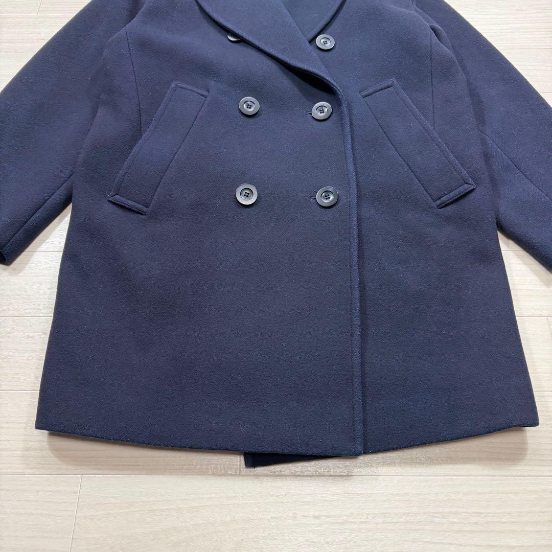 完売品 シンゾーン オーバーサイズ ダブルブレスト Pコート ネイビー 36 S
