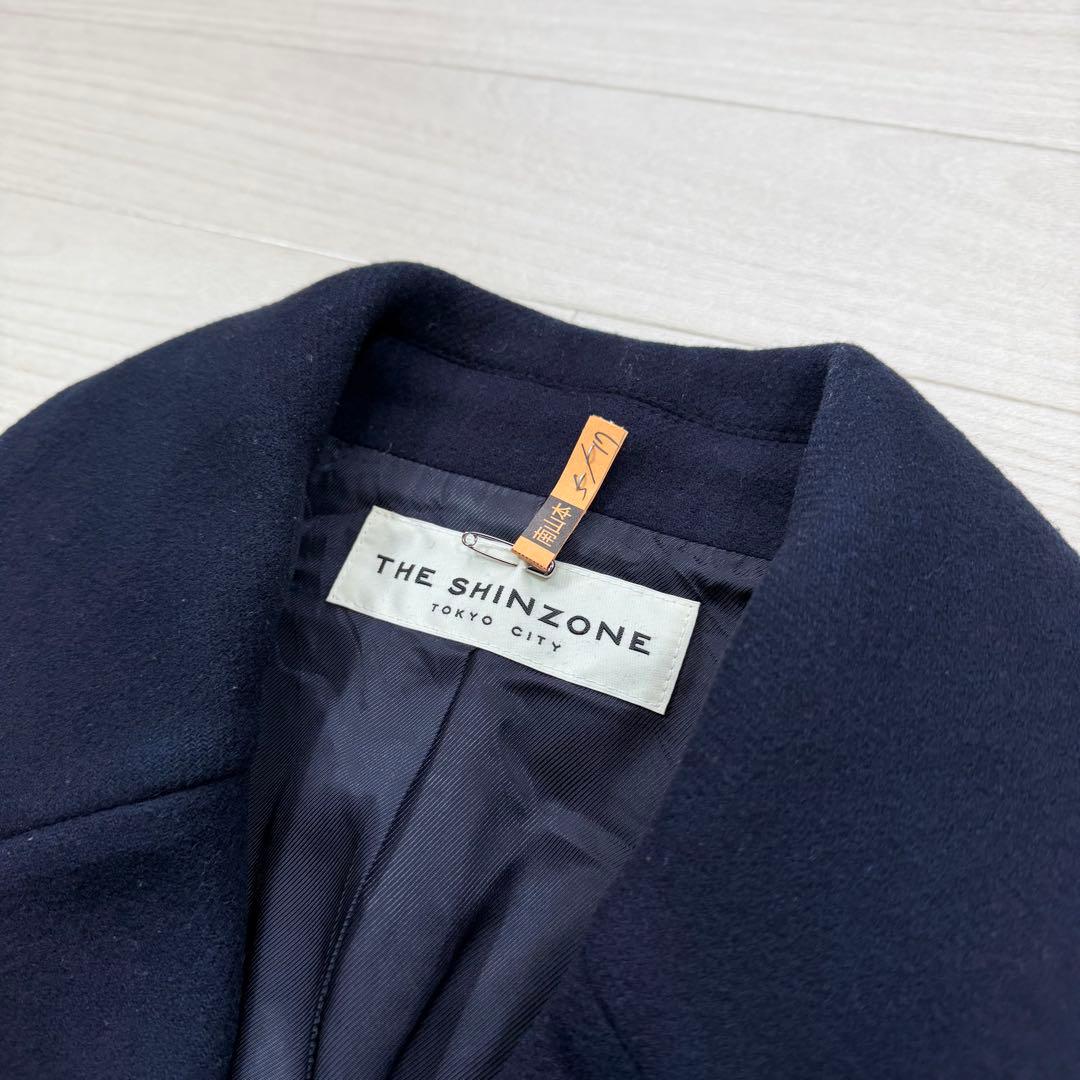 完売品 シンゾーン オーバーサイズ ダブルブレスト Pコート ネイビー 36 S