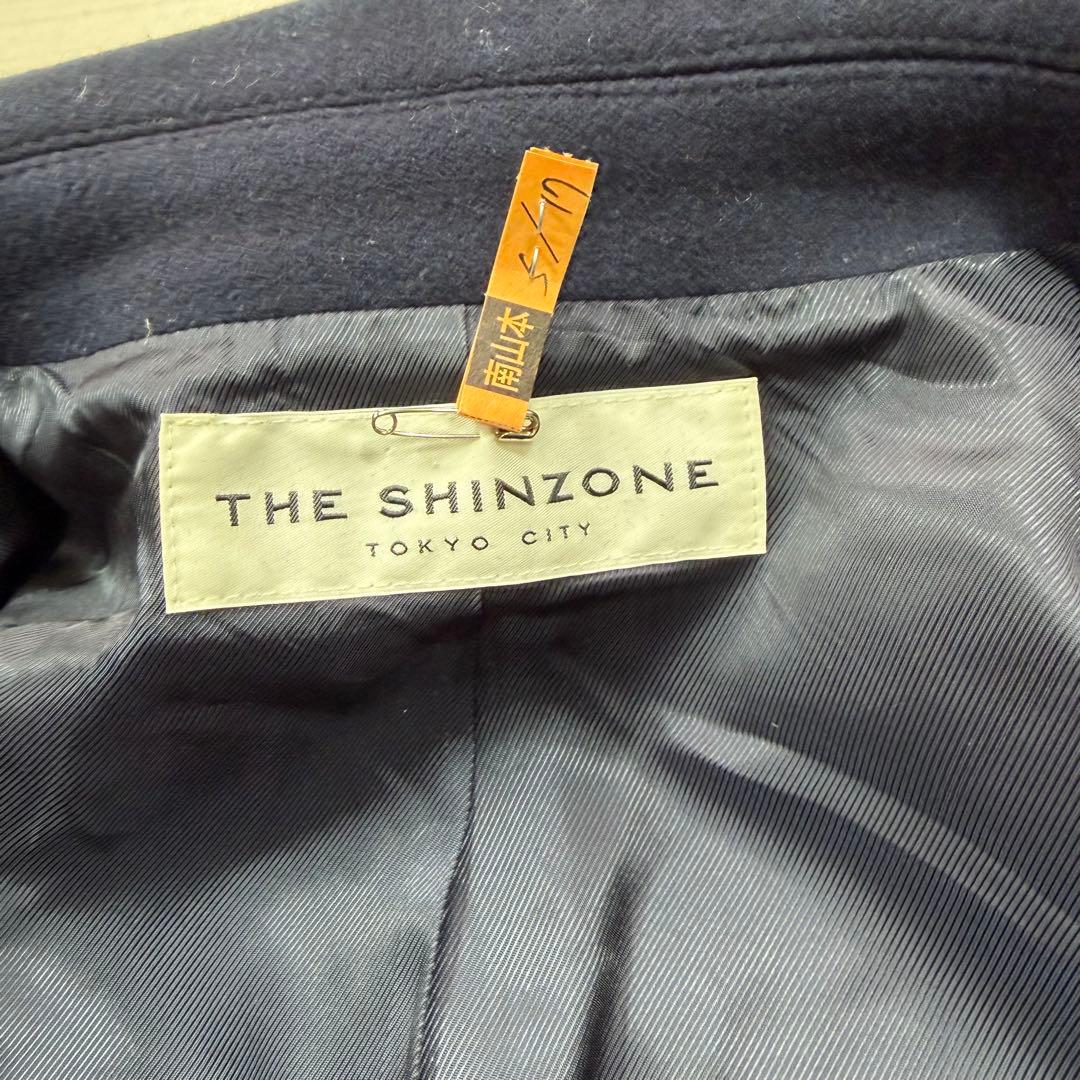 完売品 シンゾーン オーバーサイズ ダブルブレスト Pコート ネイビー 36 S