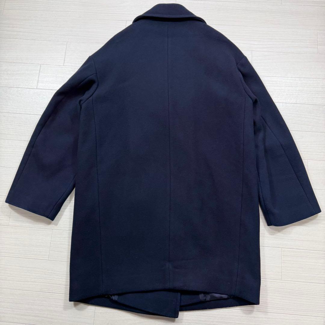 完売品 シンゾーン オーバーサイズ ダブルブレスト Pコート ネイビー 36 S