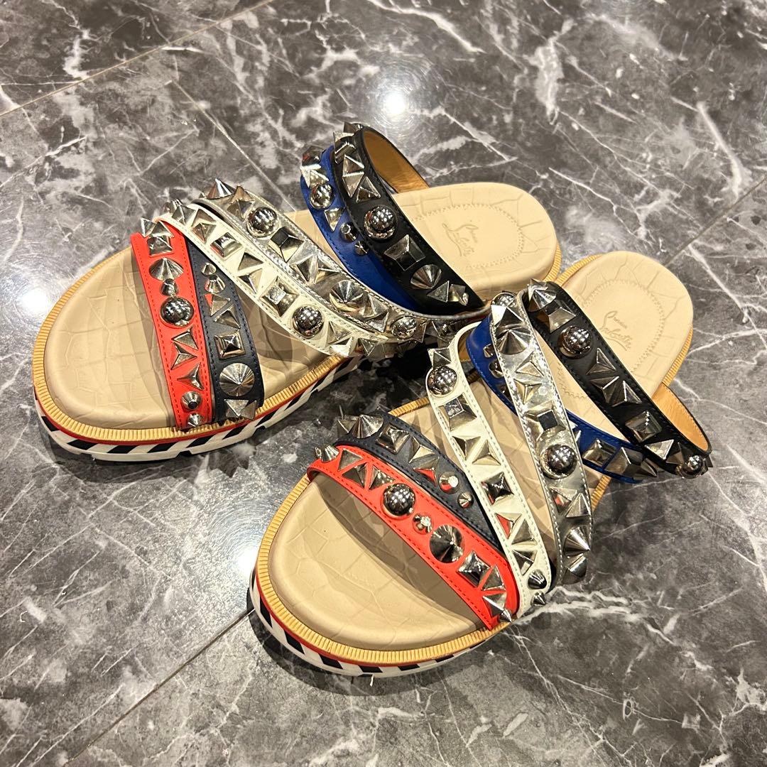 クリスチャンルブタン アポロビーチ スタッズ サンダル 26cm