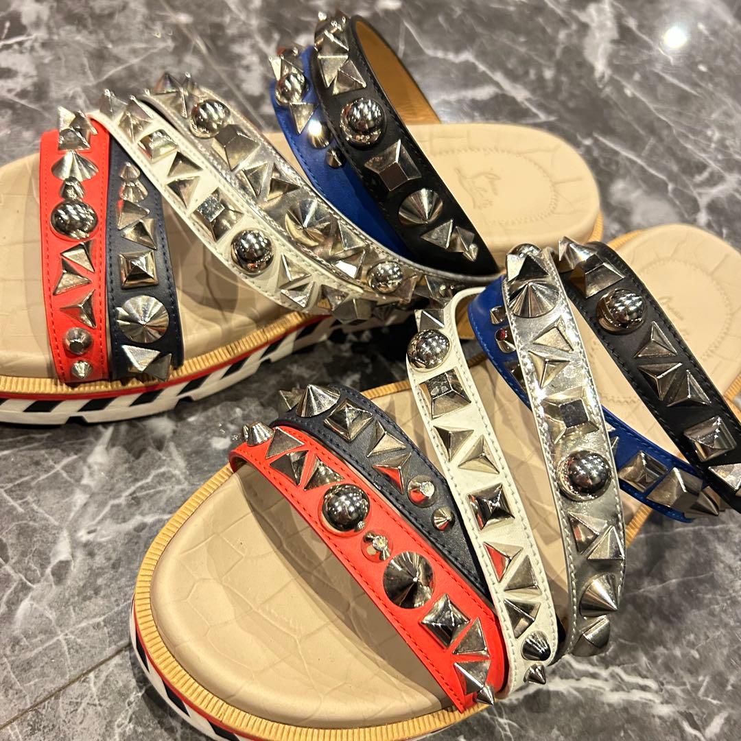 クリスチャンルブタン アポロビーチ スタッズ サンダル 26cm