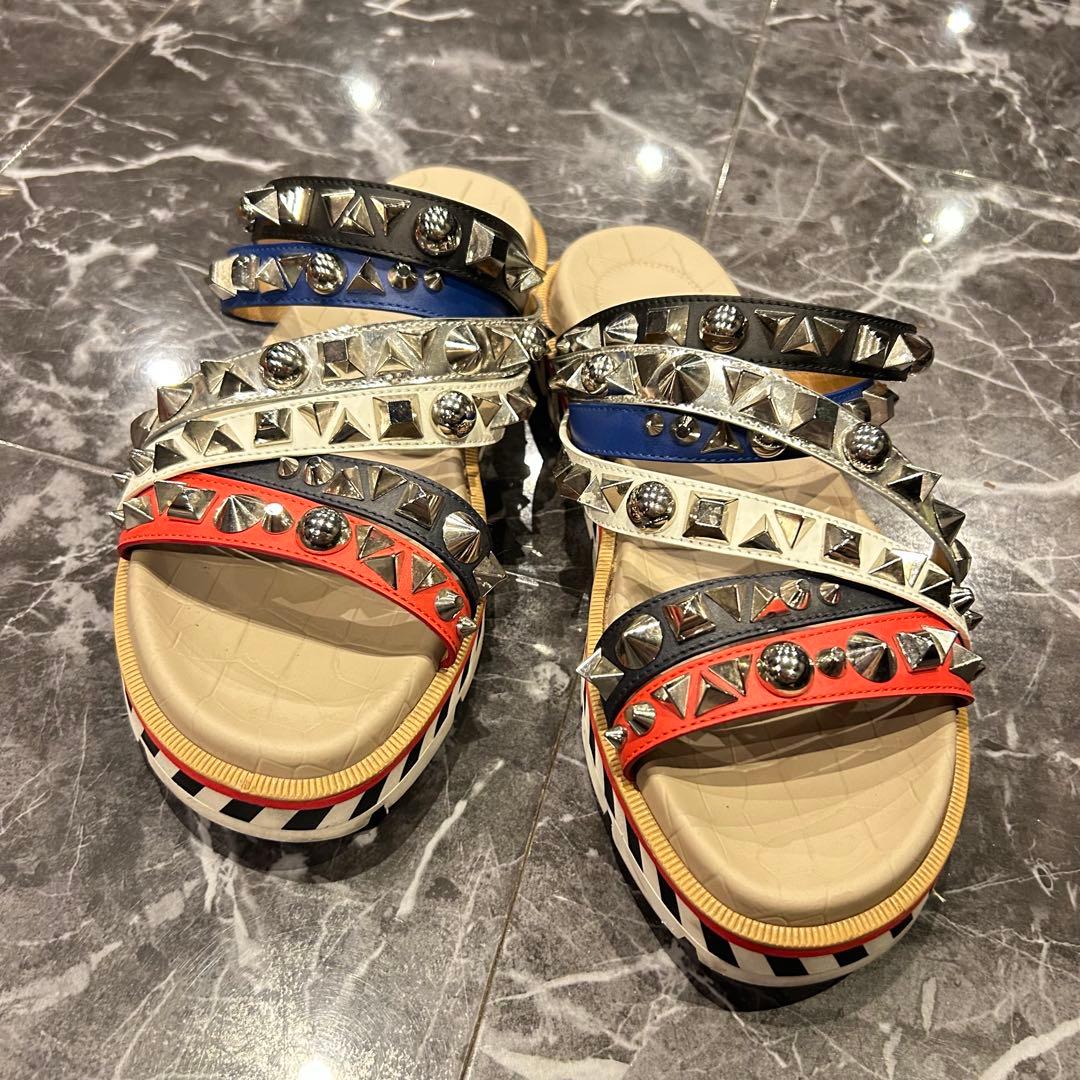 クリスチャンルブタン アポロビーチ スタッズ サンダル 26cm