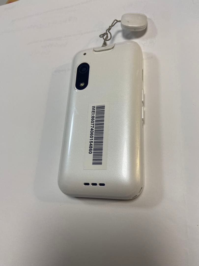 ホワイト タッチスクリーン 携帯電話 本体 透明ケース付き