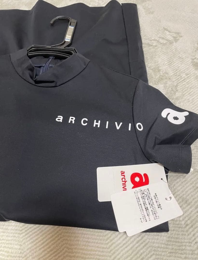◇新品◇アルチビオ◇archivio◇半袖ワンピ◇黒◇レディースゴルフ◇40