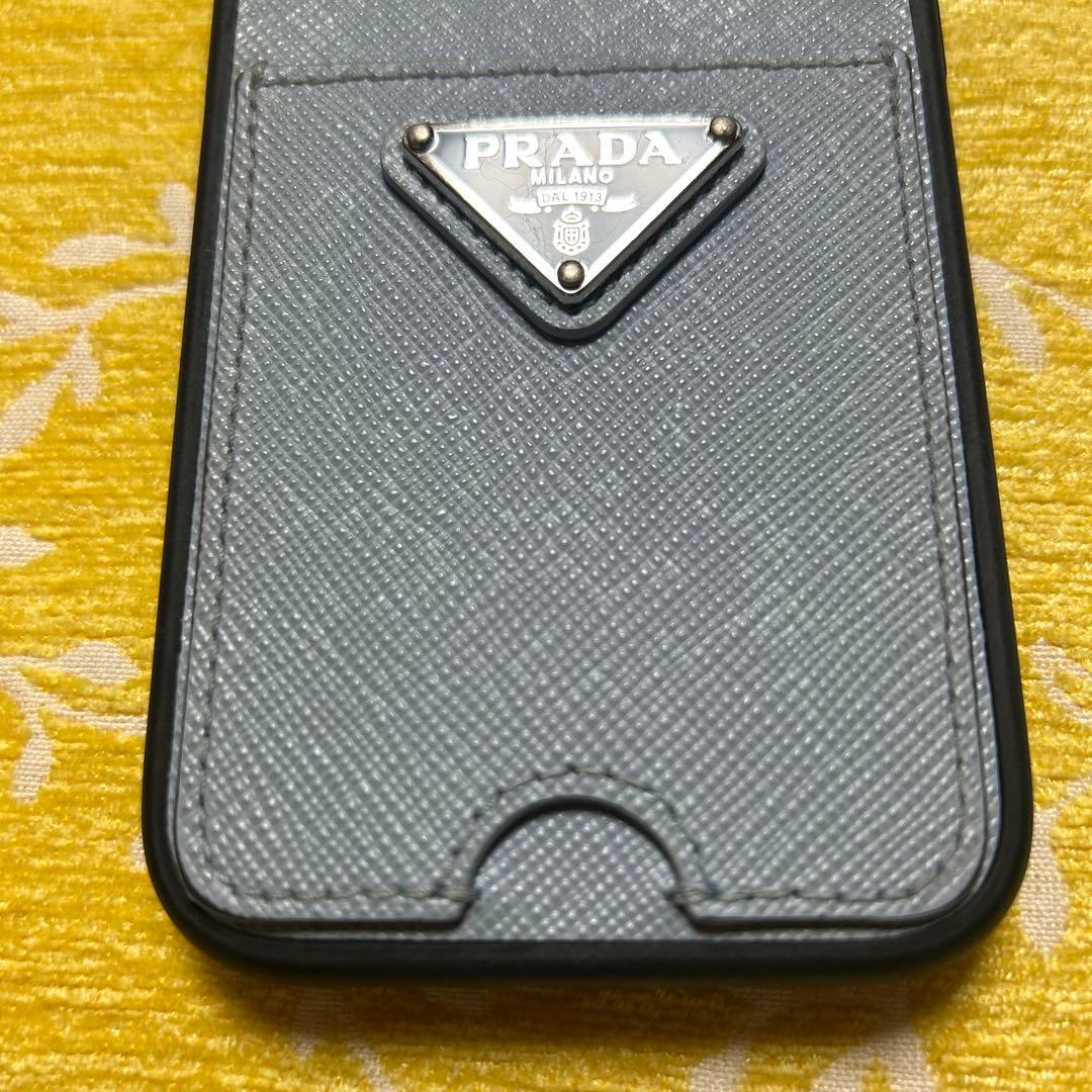 PRADA サフィアーノ iPhone14pro ケース ライトブルー