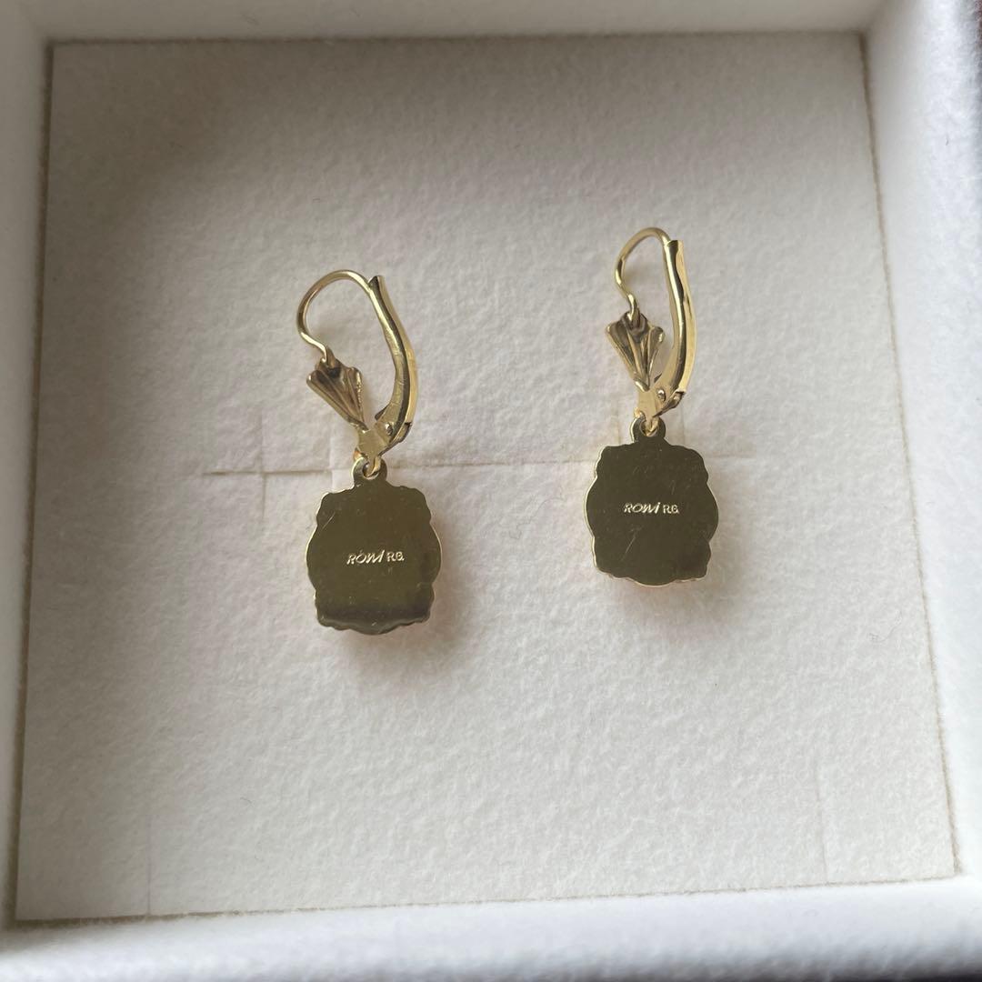 【美品】イギリス製 シェルカメオ ピアス アンティーク カメオピアス