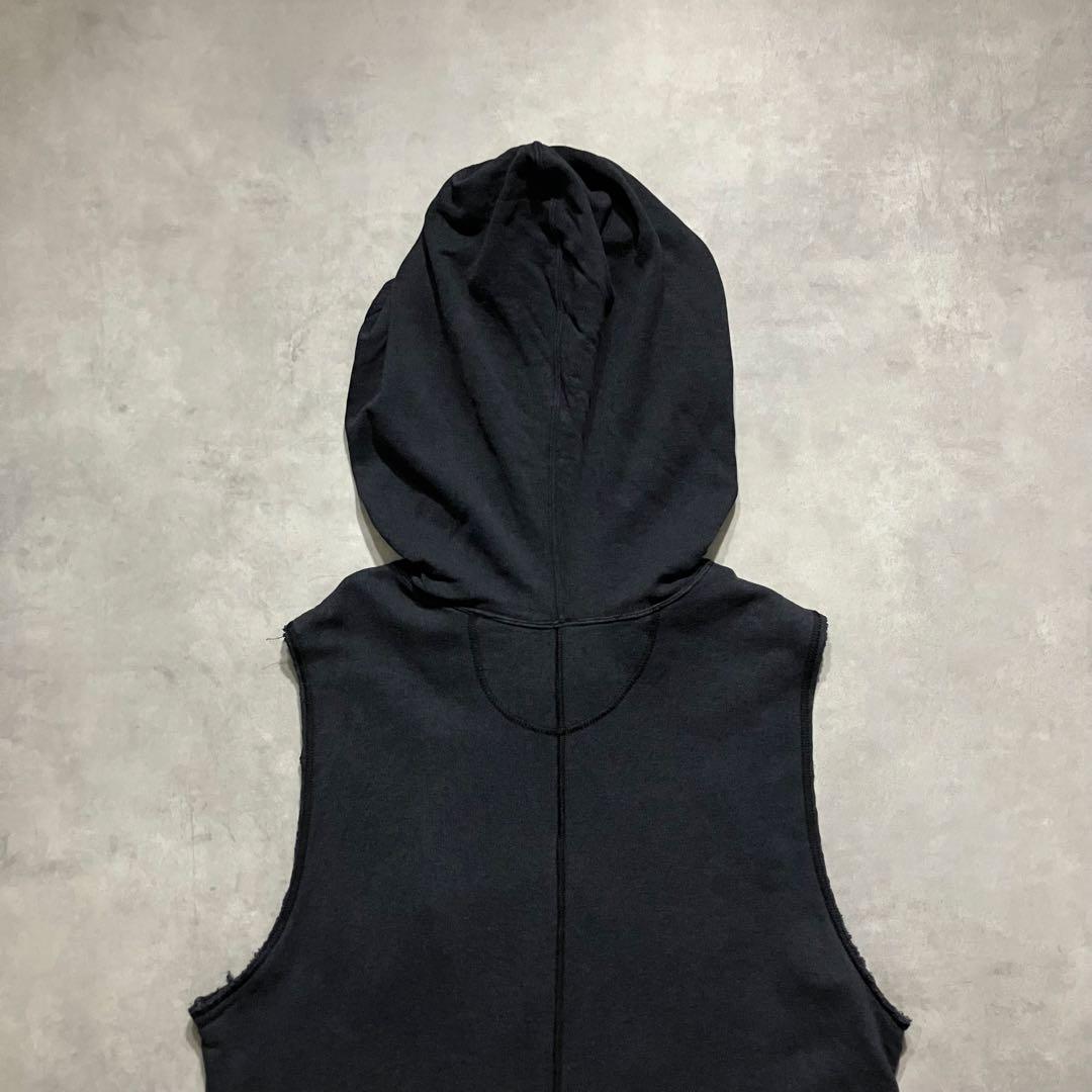 ダイエットブッチャースリムスキン ノースリーブ フード ベスト パーカー y2k