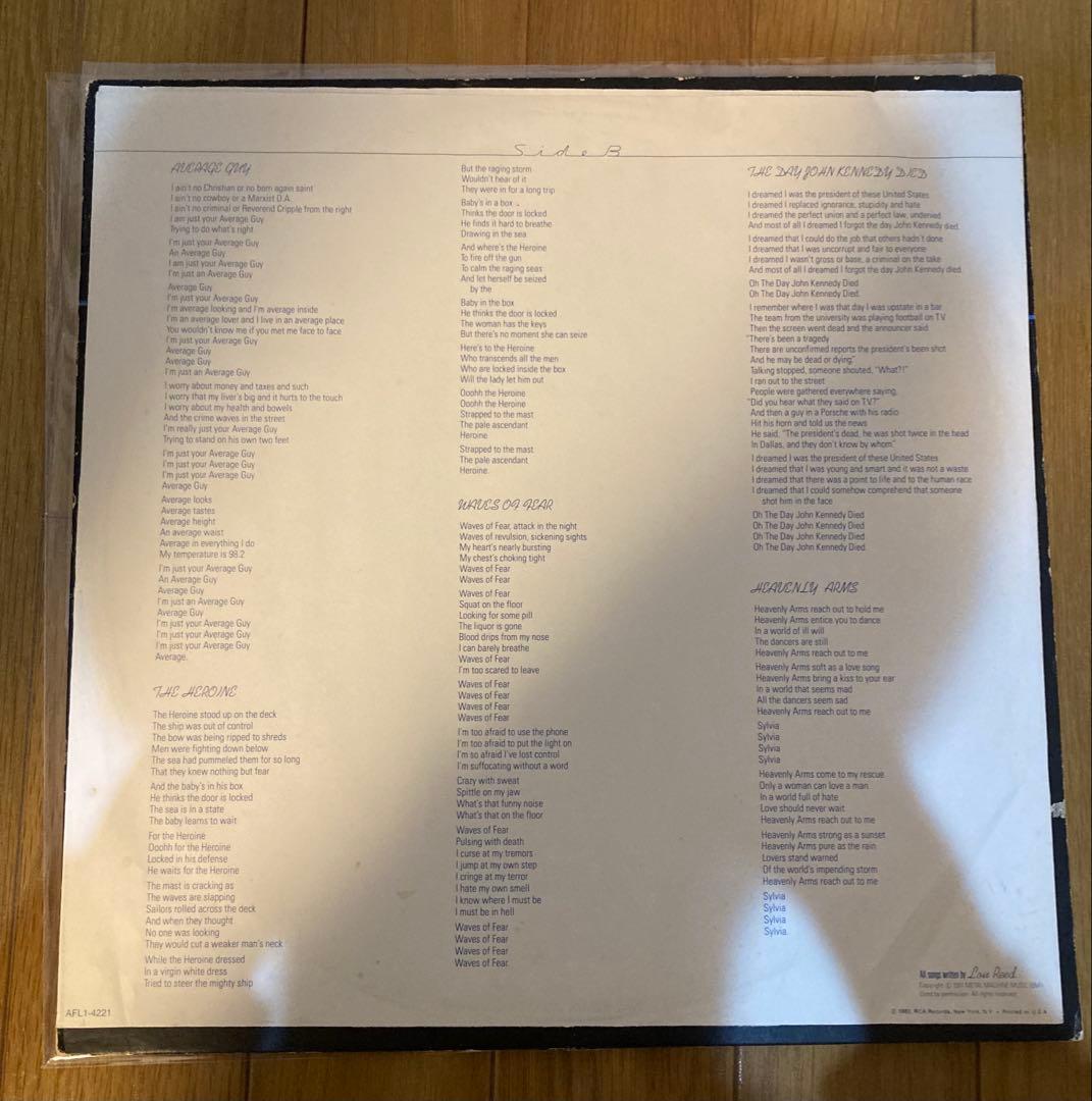 稀少USオリジナル1stブルーマスクLou Reedルーリードレコード