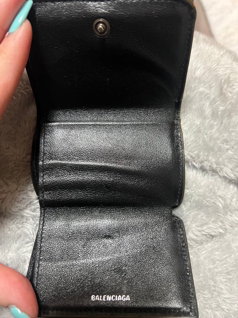 BALENCIAGA ヒョウ柄 三つ折り財布