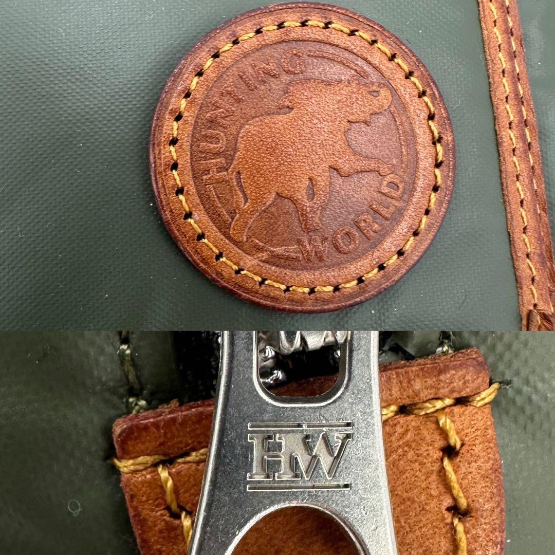 美品 希少　ハンティングワールド オフロードライン マルチポーチ　緑　カーキ