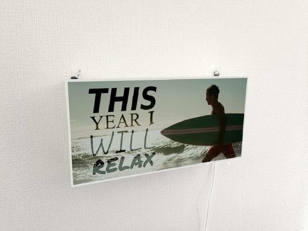 【オーダー無料】サーフィン 波乗り サーフビーチ 看板 置物 雑貨 ライトBOX