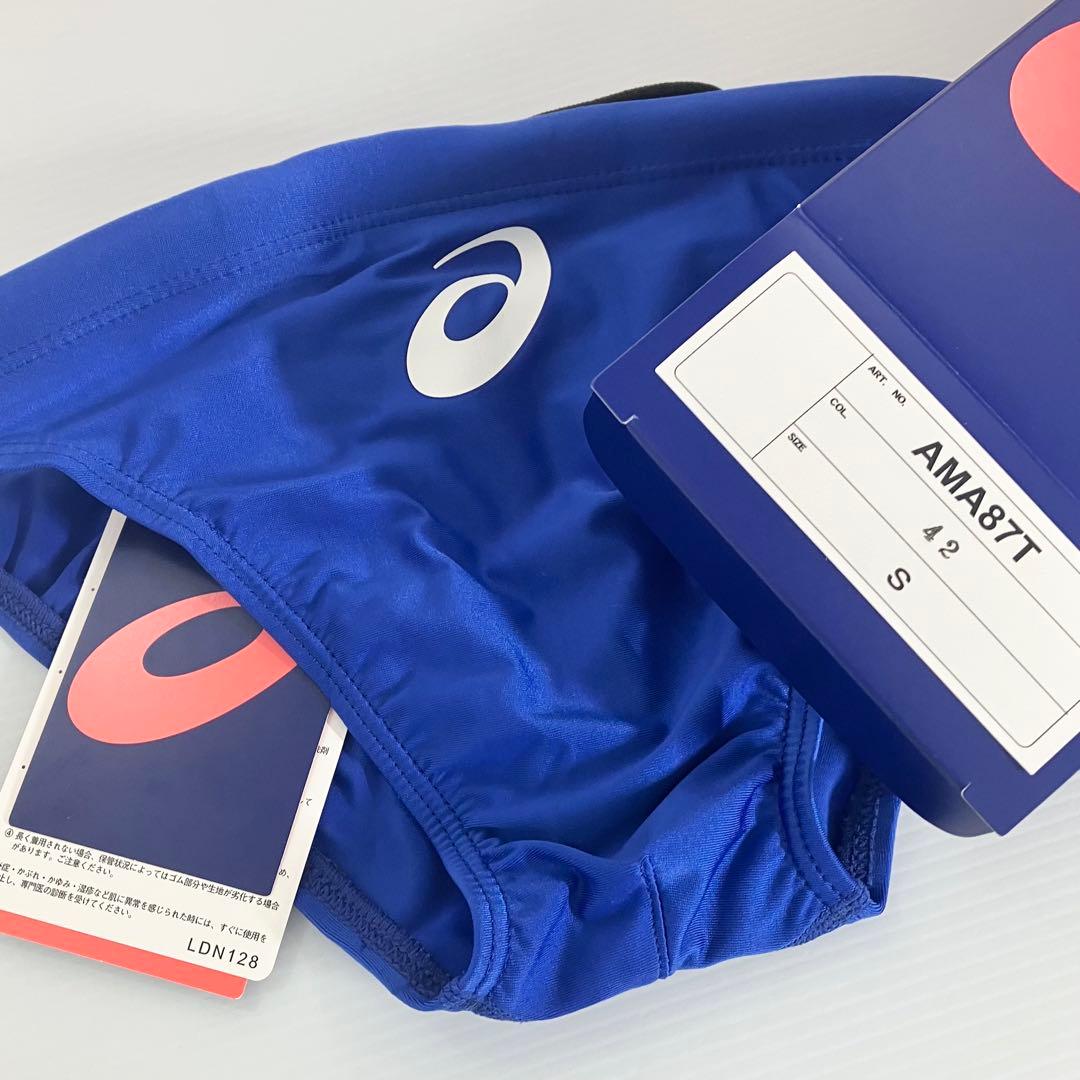 【新品Sサイズ】asics/アシックス 競泳水着 競パン：ブルー