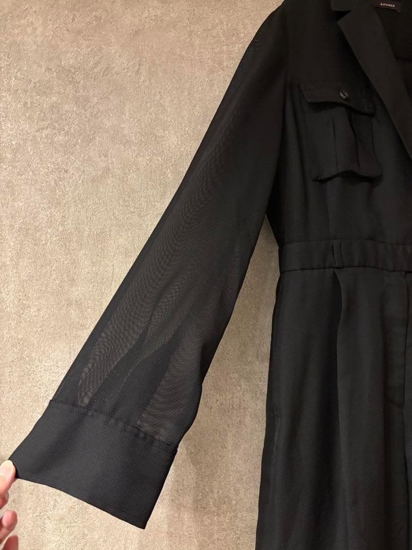 anuans アニュアンス　サファリシアーオールインワン 　ブラック　М　美品