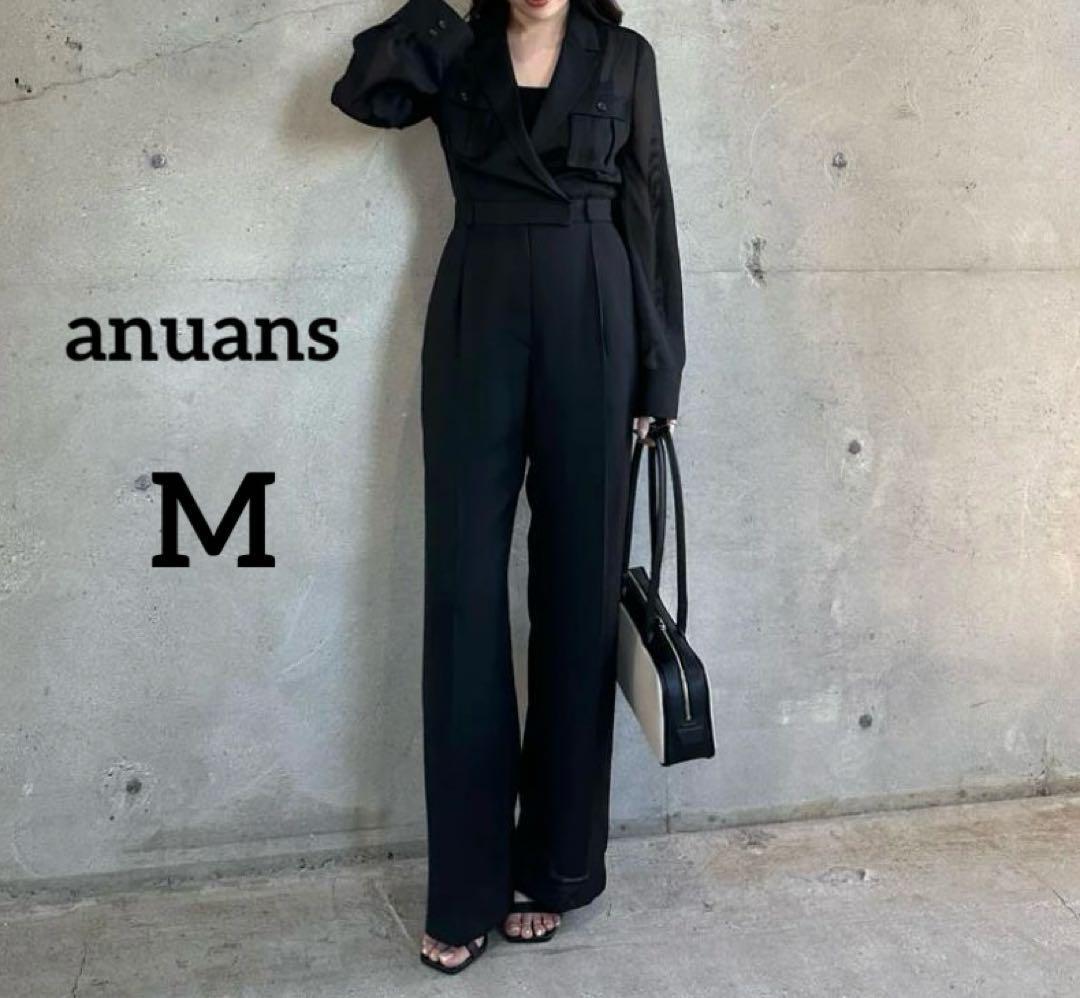 anuans アニュアンス　サファリシアーオールインワン 　ブラック　М　美品