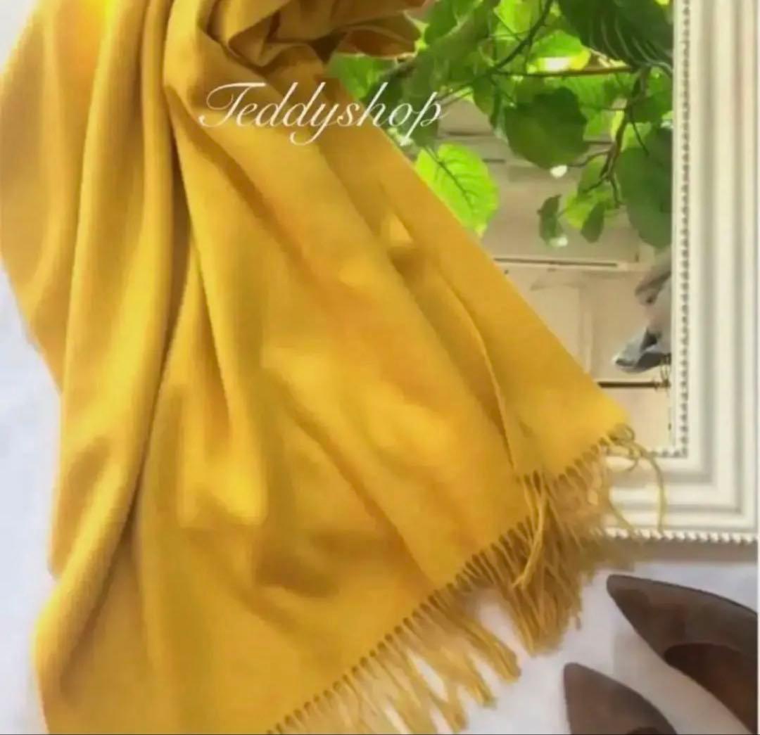 極上カシミヤ100%☆大判 ストール☆ ミモザ